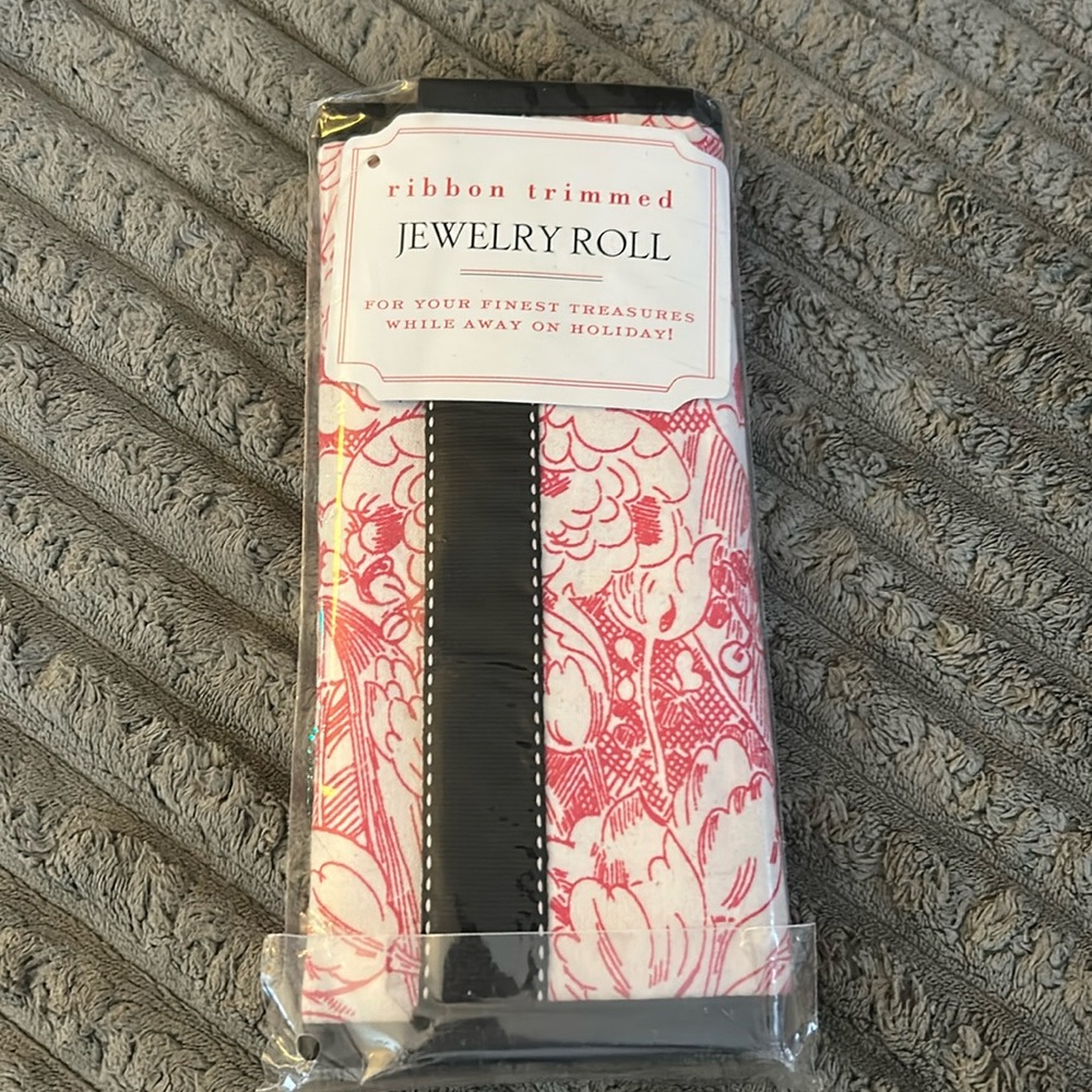 Department 56 Anna Griffin for Tickle Jewelry Roll for Travel Storage Beach NWT